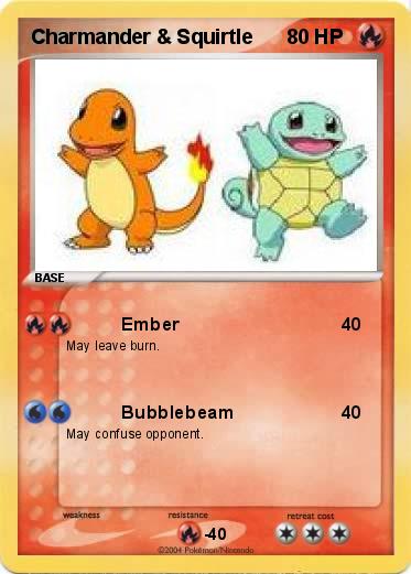 Pokemon Charmander & Squirtle