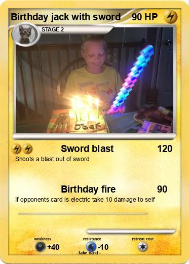 Pokemon Birthday jack with sword