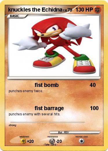 Pokemon knuckles the Echidna