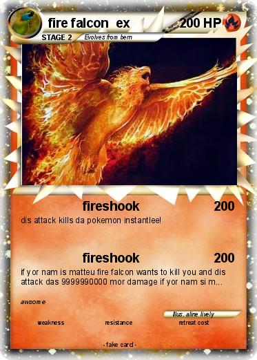 Pokemon fire falcon  ex
