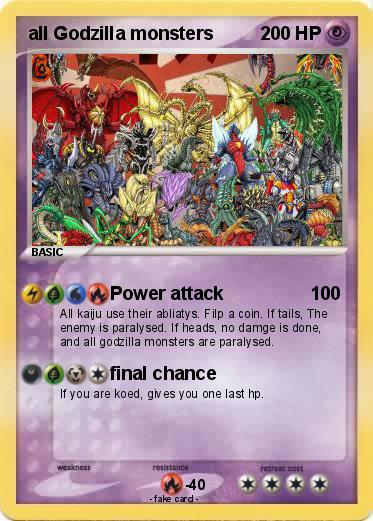 Pokemon all Godzilla monsters