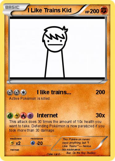 Pokemon I Like Trains Kid