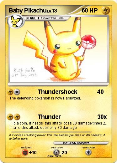 Pokemon Baby Pikachu