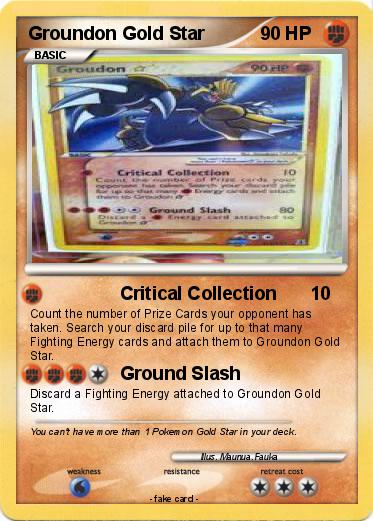 Pokemon Groundon Gold Star