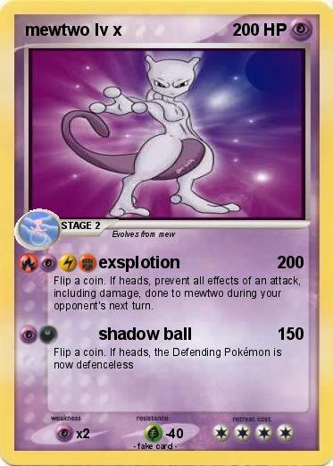 Pokemon mewtwo lv x