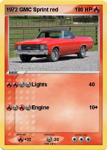 Pokemon 1972 GMC Sprint red