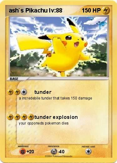 Pokemon ash`s Pikachu lv:88