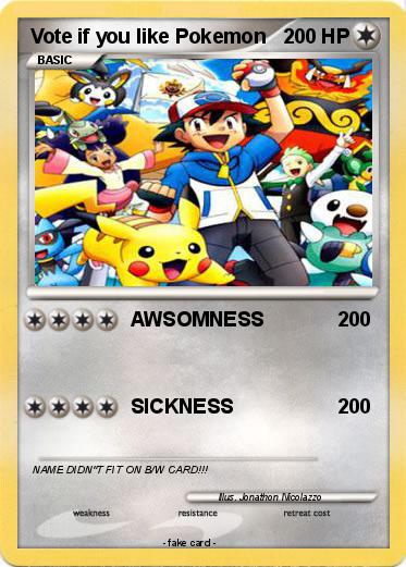 Pokemon Vote if you like Pokemon