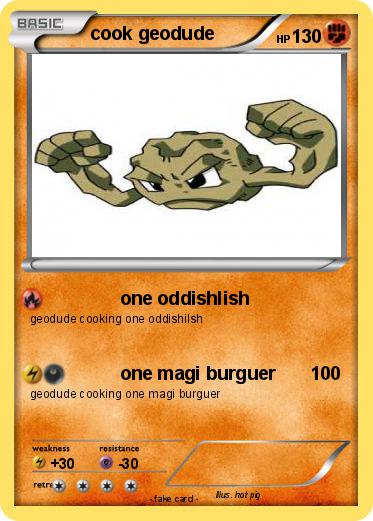 Pokemon cook geodude