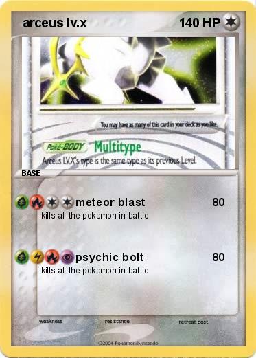 Pokemon  arceus lv.x