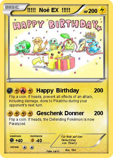 Pokemon !!!!!  Noé EX  !!!!!