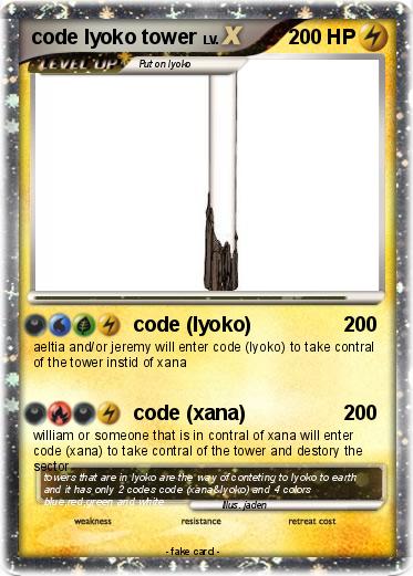 Pokemon code lyoko tower