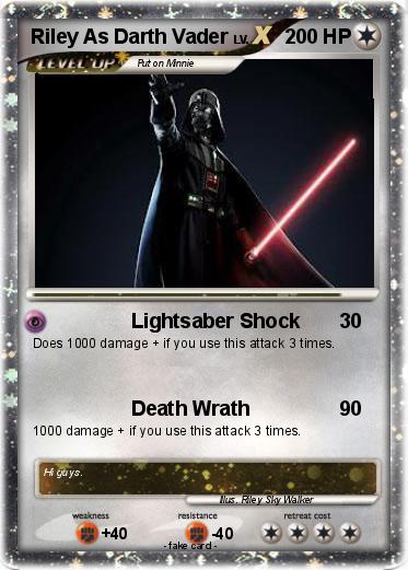 Pokemon Riley As Darth Vader
