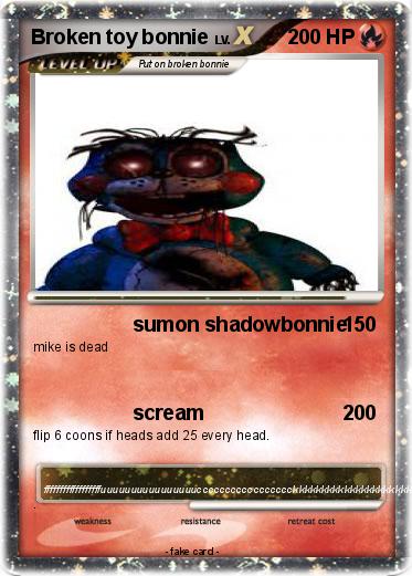 Pokemon Broken toy bonnie