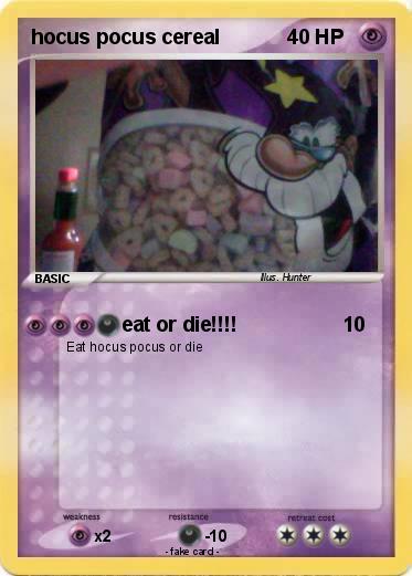 Pokemon hocus pocus cereal