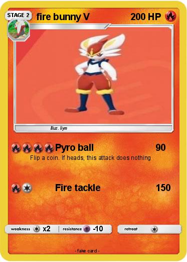 Pokemon fire bunny V