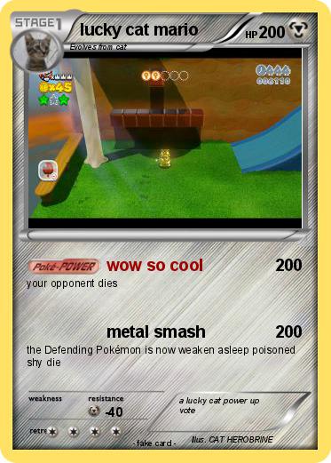 Pokemon lucky cat mario