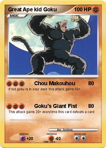Pokemon Great Ape kid Goku