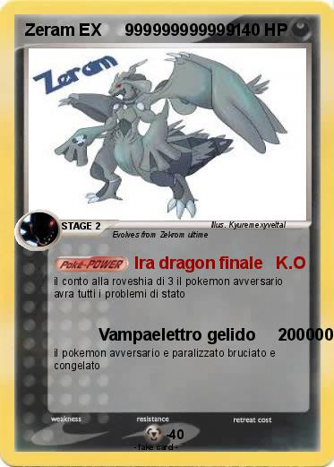 Pokemon Zeram EX     999999999999