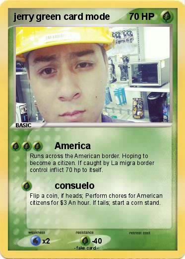 Pokemon jerry green card mode