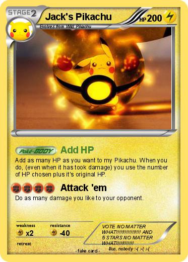 Pokemon Jack's Pikachu Pokemon Jack's Pikachu