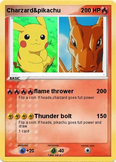 Pokemon Charzard&pikachu
