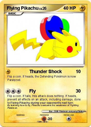 Pokemon Flying Pikachu