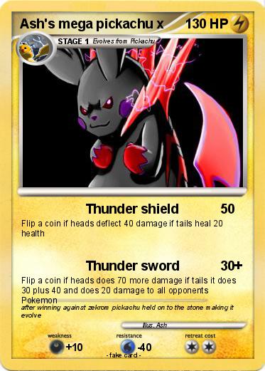Pokemon Ash's mega pickachu x