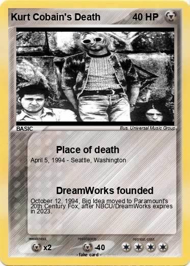 Pokemon Kurt Cobain s Death