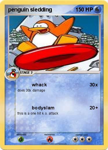 Pokemon penguin sledding