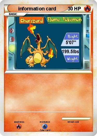 Pokemon information card