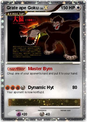Pokemon Grate ape Goku