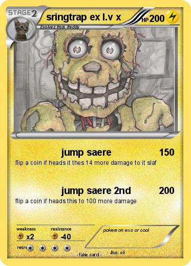 Pokemon sringtrap ex l.v x
