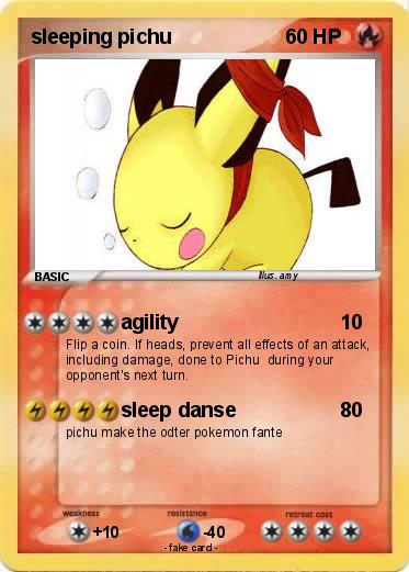 Pokemon sleeping pichu