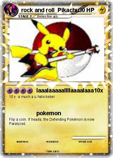 Pokemon rock and roll  Pikachu