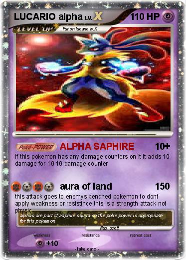 Pokemon LUCARIO alpha