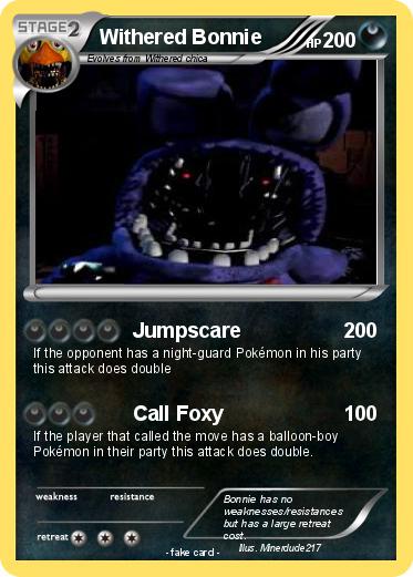 Pokemon Withered Bonnie