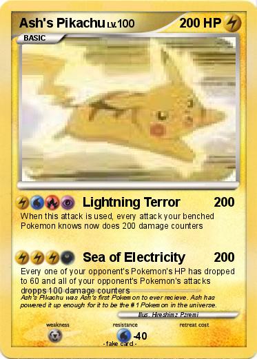 Pokemon Ash's Pikachu