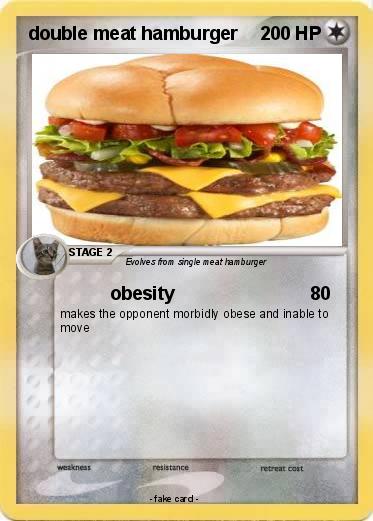 Pokemon double meat hamburger