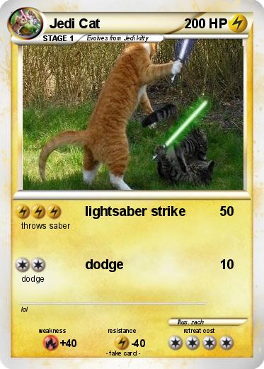 Pokemon Jedi Cat