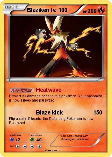 Pokemon Blaziken lv. 100