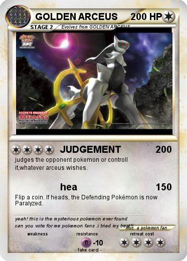 Pokemon GOLDEN ARCEUS Pokemon GOLDEN ARCEUS