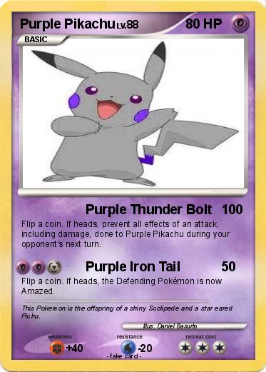 Pokemon Purple Pikachu