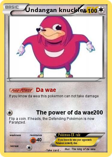 Pokemon Undangan knuckles