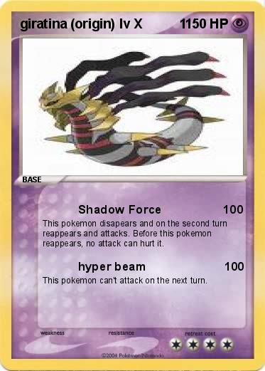 Pokemon giratina (origin) lv X          1