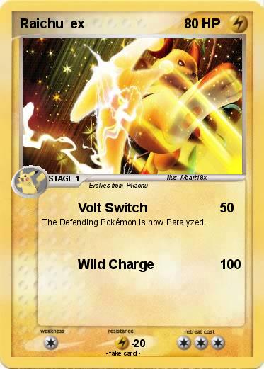 Pokemon Raichu  ex