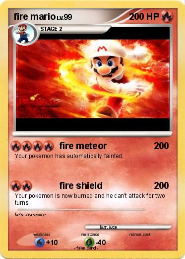 Pokemon fire mario