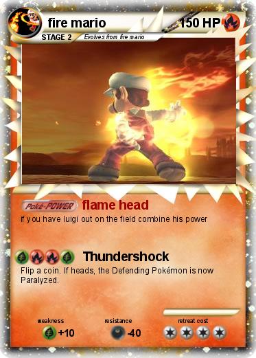 Pokemon fire mario