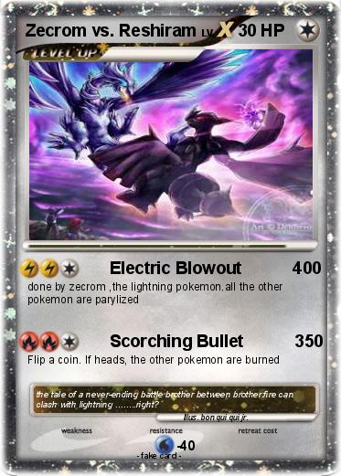 Pokemon Zecrom vs. Reshiram