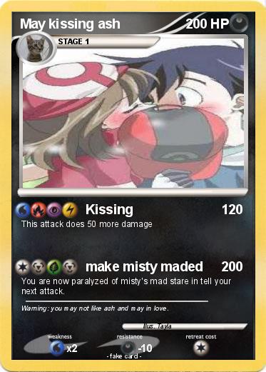 Pokemon May kissing ash